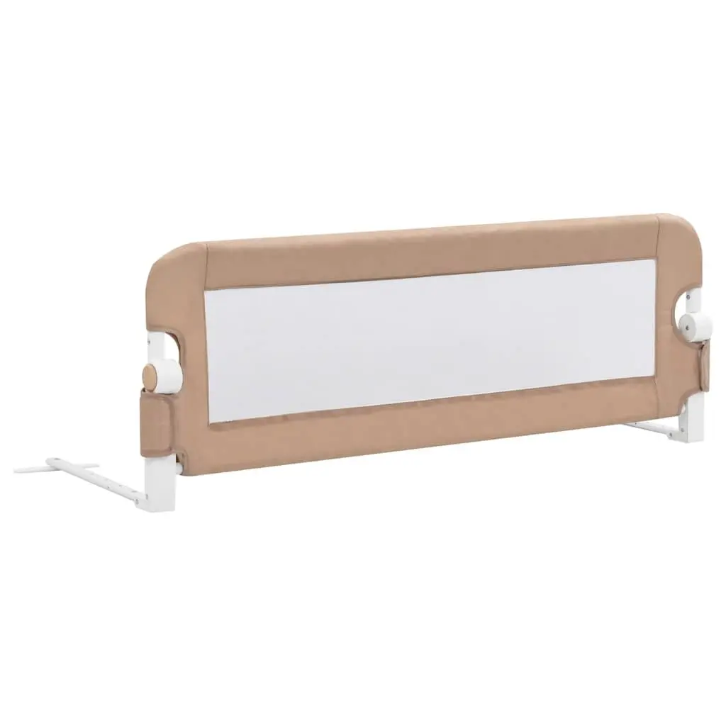 Toddler Bed Rail Foldable Barrier Guard 120x42 cm Taupe