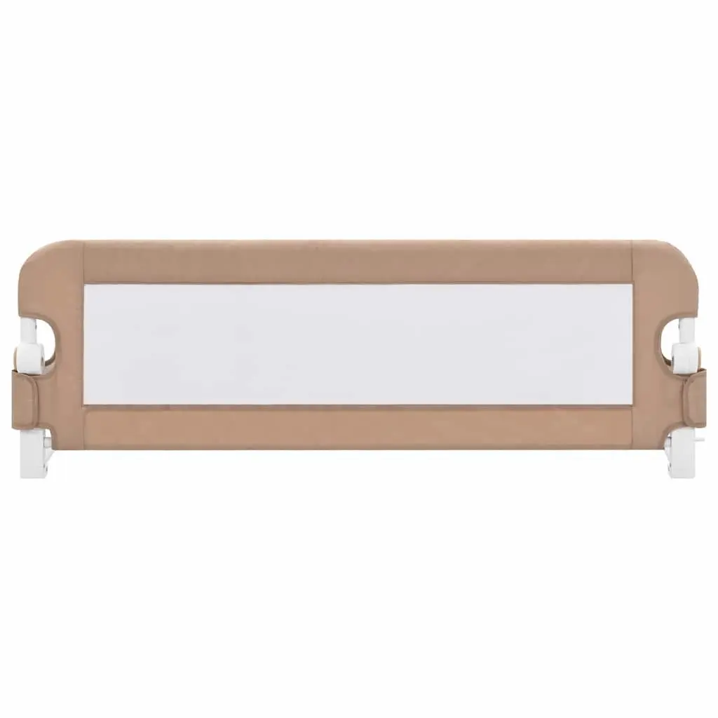 Toddler Bed Rail Foldable Barrier Guard 120x42 cm Taupe