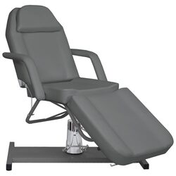Massage Table Grey Facial Beauty Salon Bed Adjustable Backrest Footrest 180x62cm