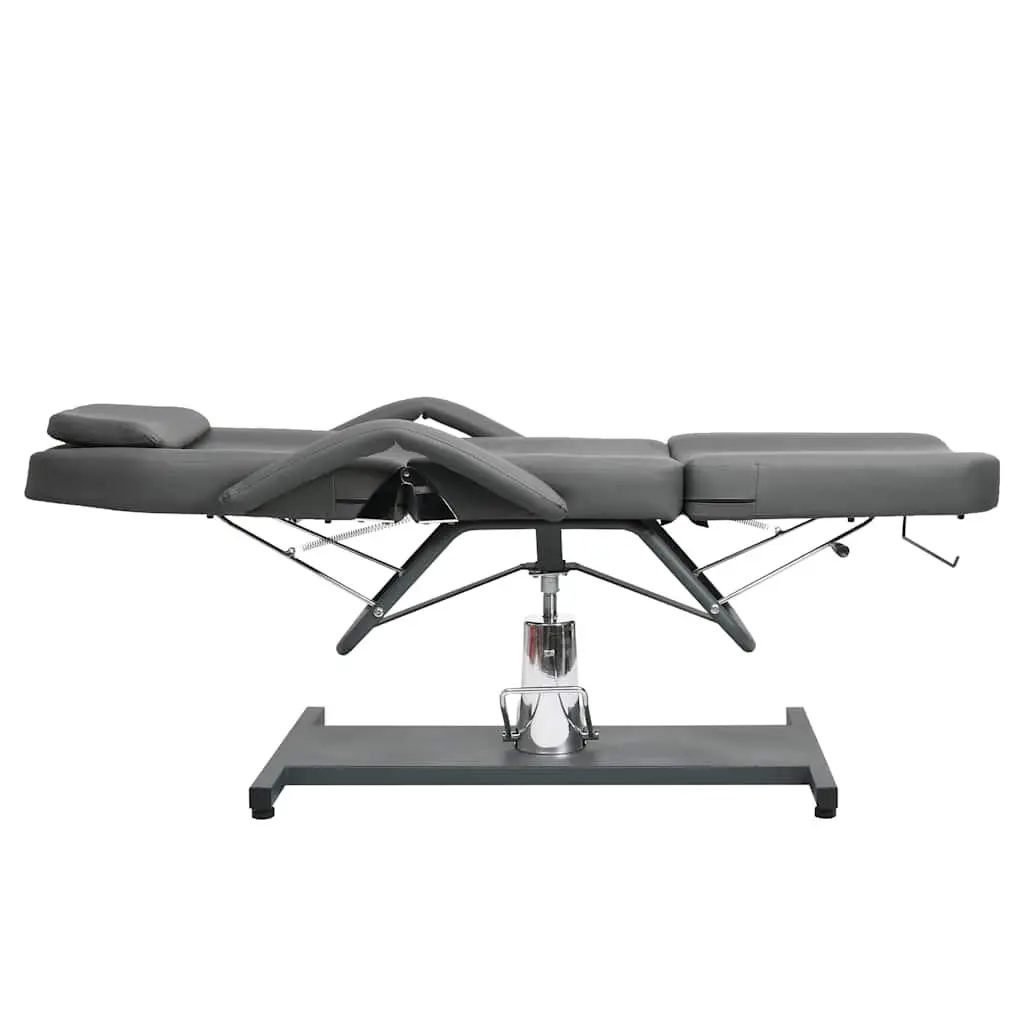 Massage Table Adjustable Backrest Footrest Grey 180x62cm