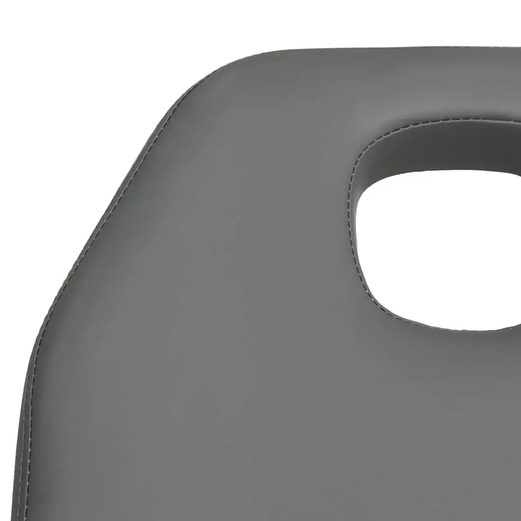 Massage Table Adjustable Backrest Footrest Grey 180x62cm