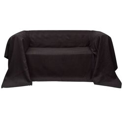 suede Couch Slipcover Brown 270 x 350 cm Furniture Protector Cover