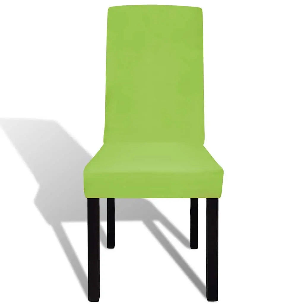 Chair Cover Stretchable Wrinkle Resistant 6 Pieces Green Soft Fabric