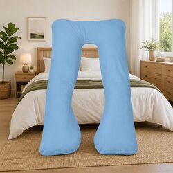 U-Shaped Pregnancy Pillow 90x145 cm Body Support Maternity Nursing Pillow Blue