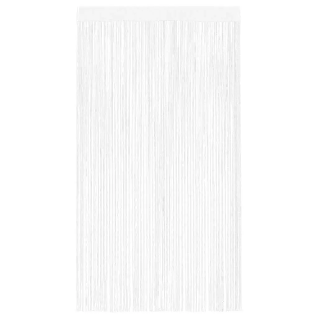 String Curtains 2 Pack Polyester 100x250 cm White Room Divider Door Curtain Panel