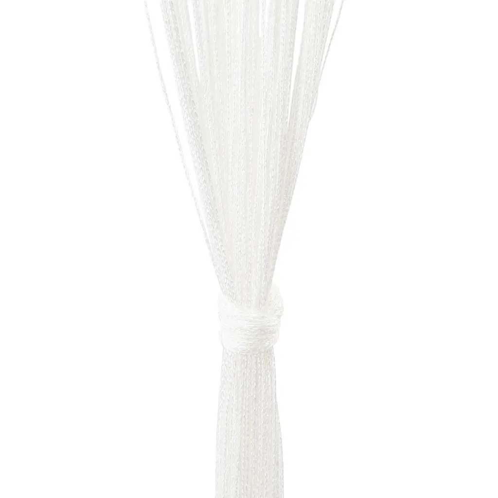 String Curtains 2 Pack Polyester 100x250 cm White Room Divider Door Curtain Panel
