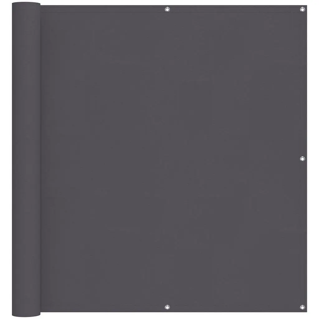 Balcony Screen Privacy Shade Waterproof 120x400 cm Anthracite PU Coated Oxford Fabric