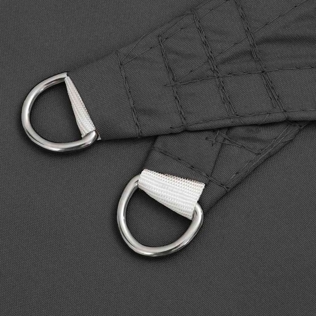 Rectangular Sunshade Sail UV Resistant 3x6 m Anthracite PU Coated Oxford Fabric