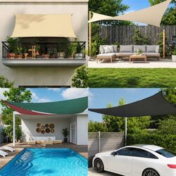 Rectangular Sunshade Sail 2.5x4m Oxford Fabric Garden Patio Outdoor UV