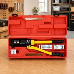 Hydraulic Crimping Tool 10mm² 300mm² Cable Lug Crimper Rotating Head Carrying