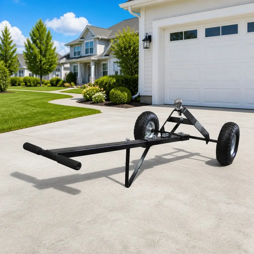 Utility Trailer Dolly 275kg Capacity All-Terrain Inflatable Tires Silver
