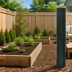 Wire Mesh Fence Panel Green 25x1m Poultry Chicken Cage Aviary Livestock
