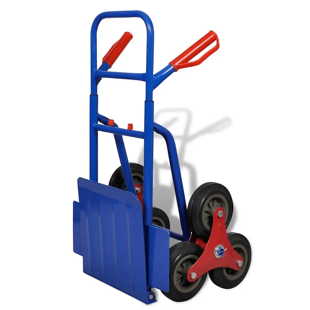 Folding Sack Truck Stair Climbing Cargo Dolly 6 Wheels Steel Frame Green