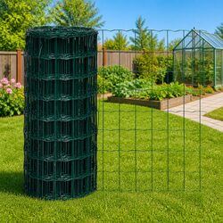 Euro Fence Panel 25m Garden Poultry Farm Fencing Barrier Green Steel Wire Mesh