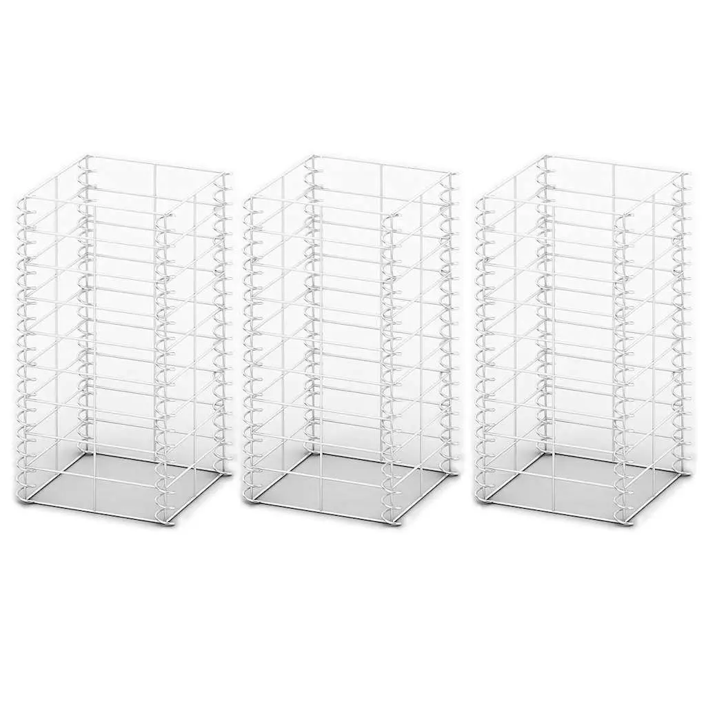 Gabion Basket Set 3 Piece Wire Mesh Retaining Wall Silver Galvanised Steel