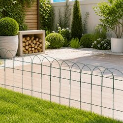 Garden Border Fence Edging 10 m Green Decorative Wire Yard Lawn Protection