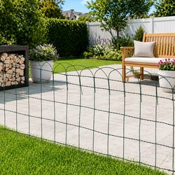Garden Border Fence Edging 10m Yard Lawn Protection Decorative Iron Wire Barrier