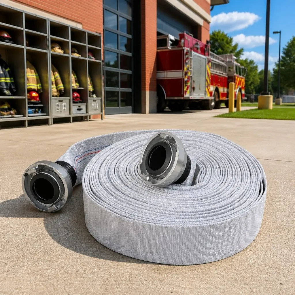 Fire Hose Flat Hose 30m 2 Inch C-Storz Couplings Weather-Resistant PVC
