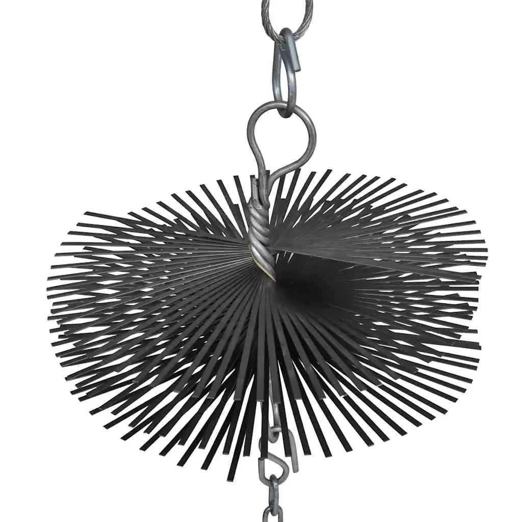 Chimney Cleaning Brush Durable 20cm Diameter Tool with Eyelets for Thread Attachment