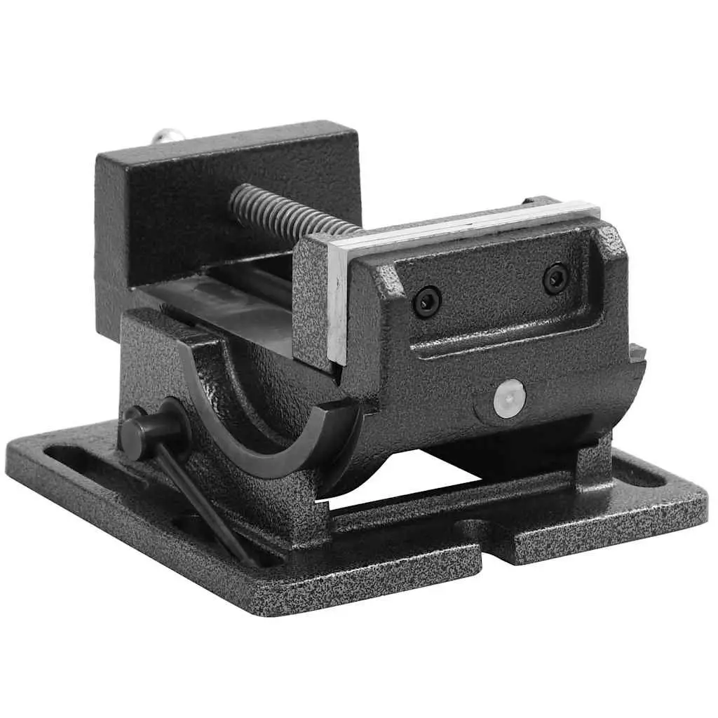 Manually Operated Tilting Drill Press Vice 110mm Workbench Clamp Tool