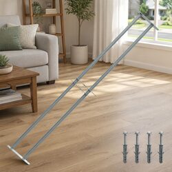 Adjustable Window Security Grille Silver 2 Crossbars 1000-1500mm Protection