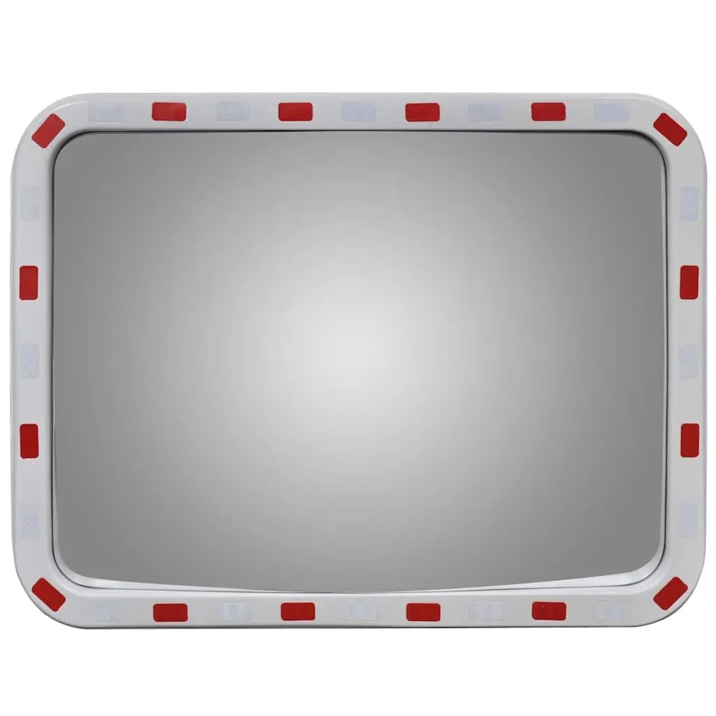 Convex Traffic Mirror Shatter-proof Rectangle 60 x 80 cm Outdoor Road Safety Reflector