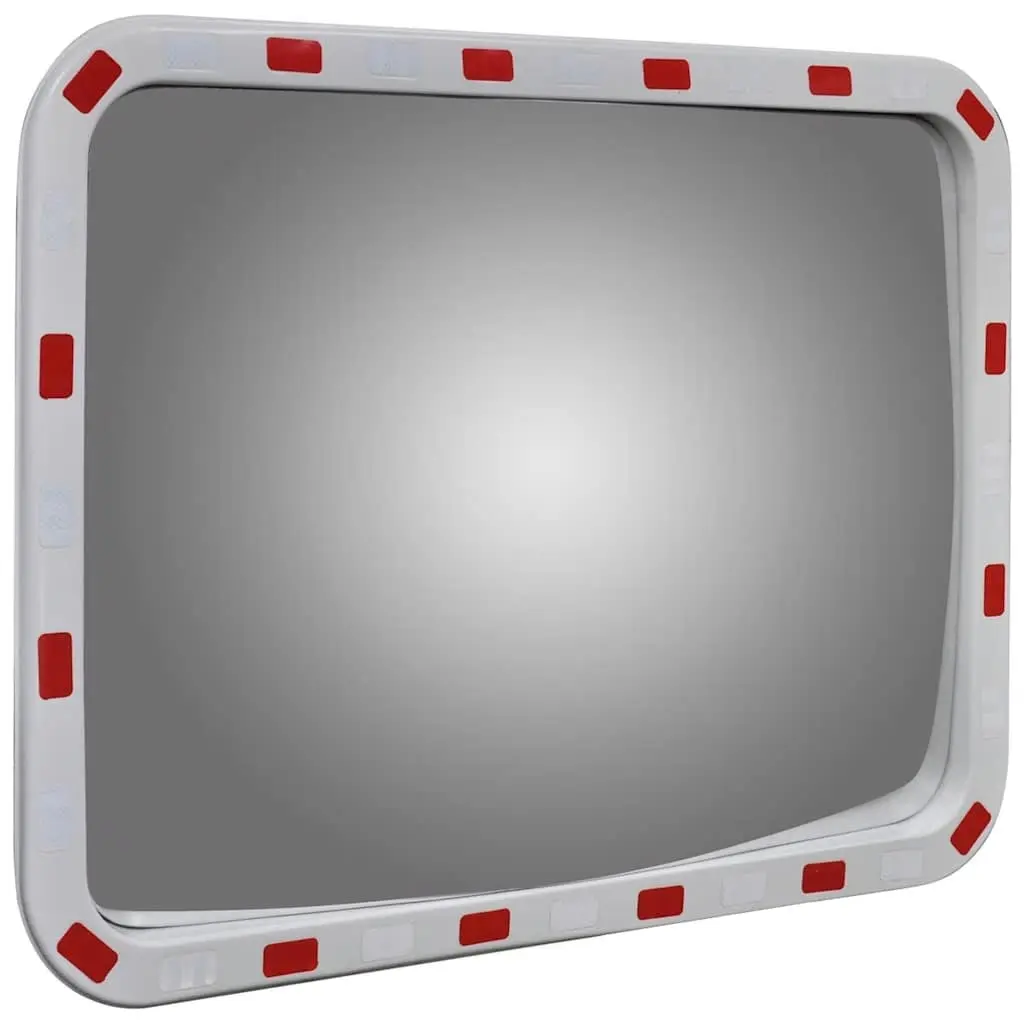 Convex Traffic Mirror Shatter-proof Rectangle 60 x 80 cm Outdoor Road Safety Reflector