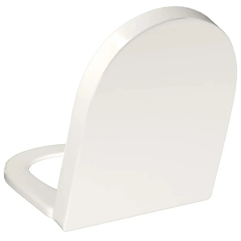 Toilet Seat Soft-close Quick-release Square White Polypropylene
