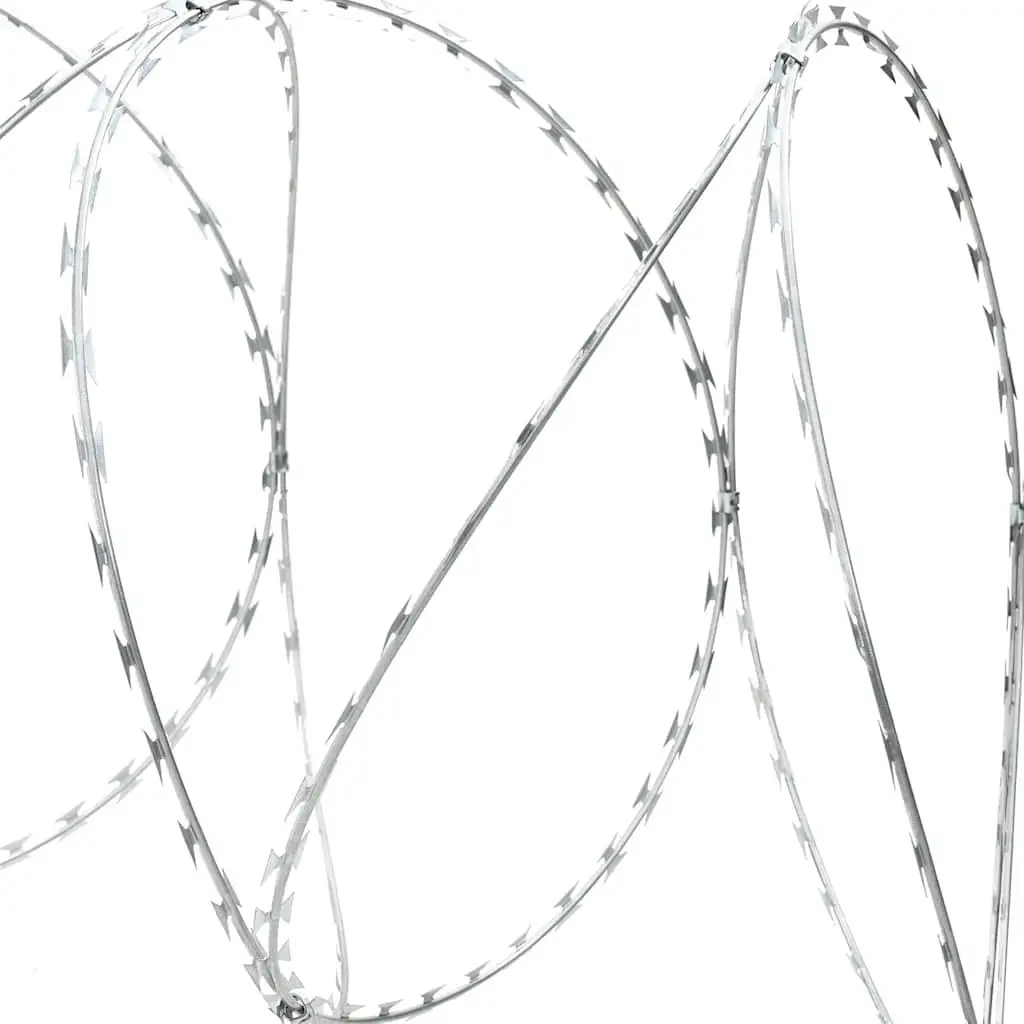 Razor Wire Galvanised Steel Coiled 150m Barbed Security Garden Fence