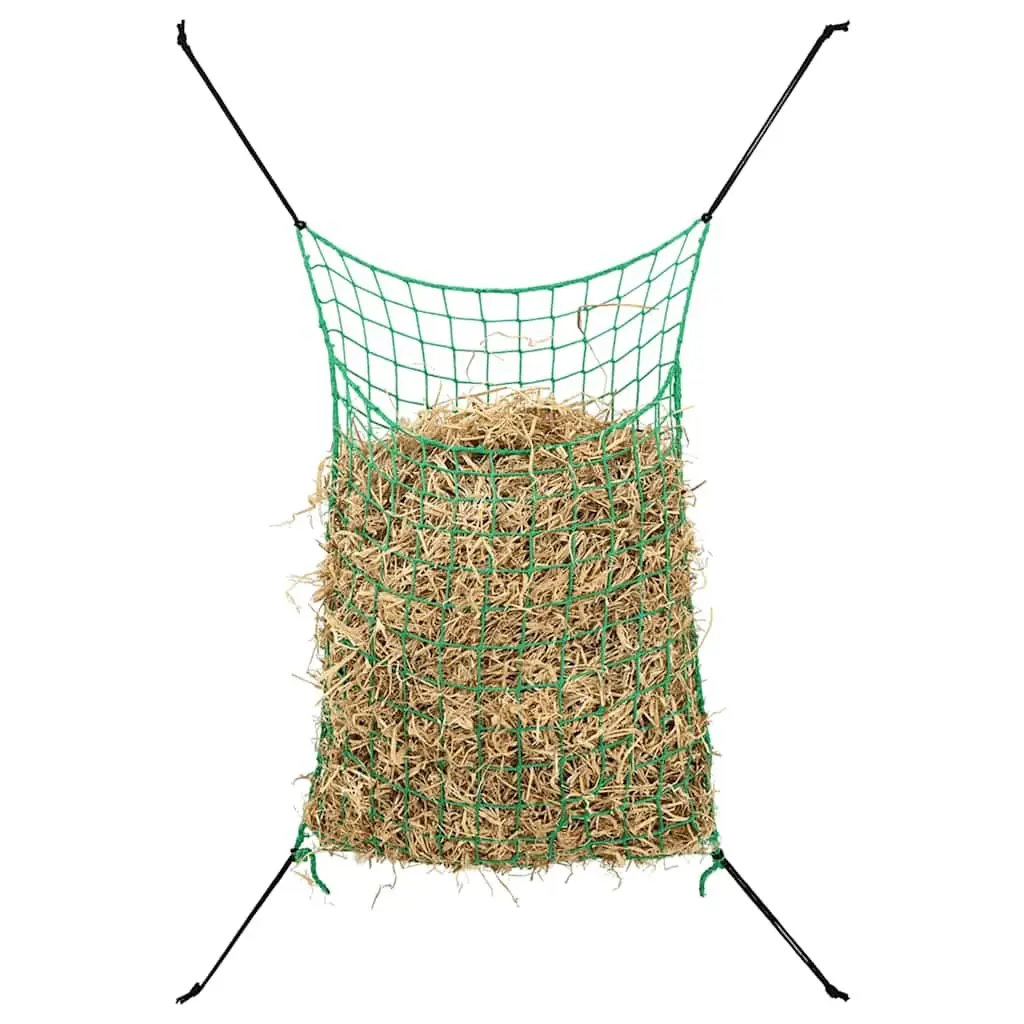 Hay Nets 2 Pieces Rectangular 0.9x1.5m Green PP Mesh Feeding Slow