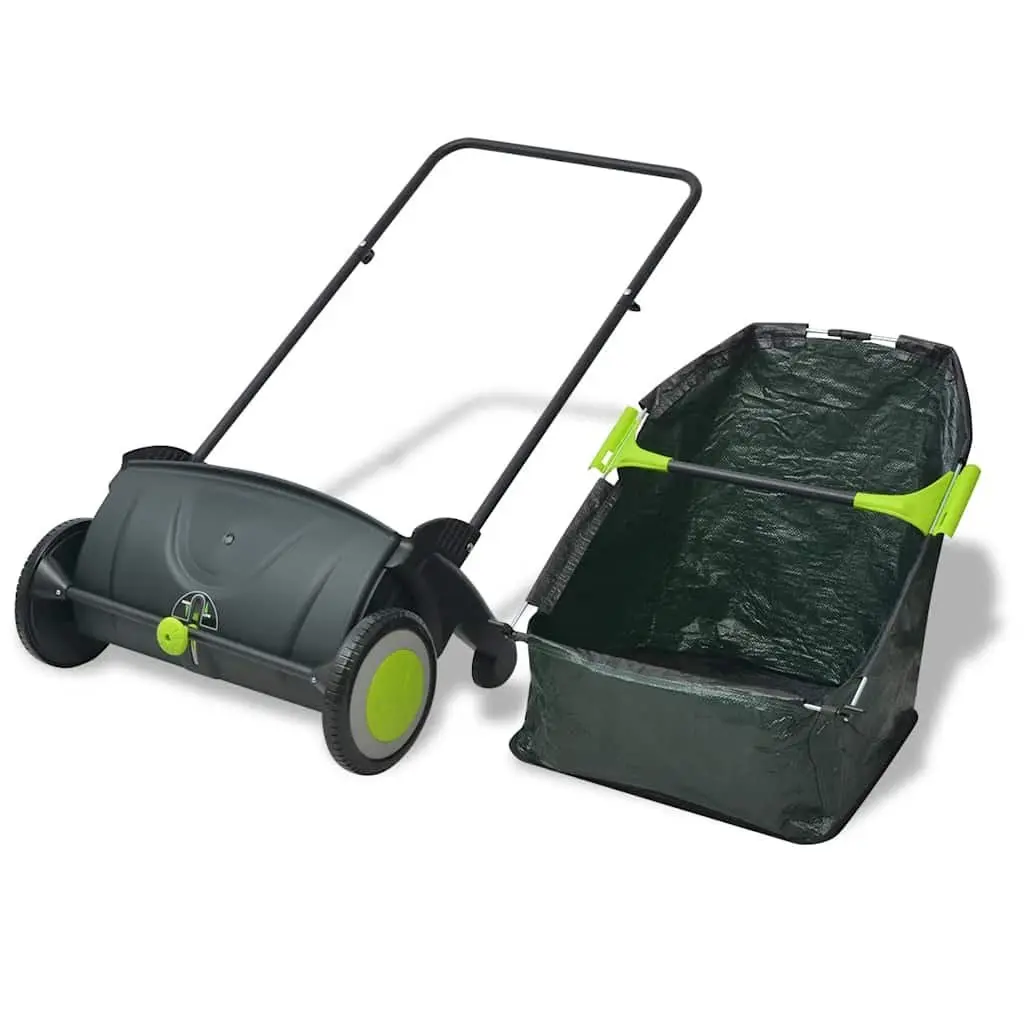 Lawn Sweeper 103L Lightweight Push Grass Leaf Collector Garden Maintenance Tool