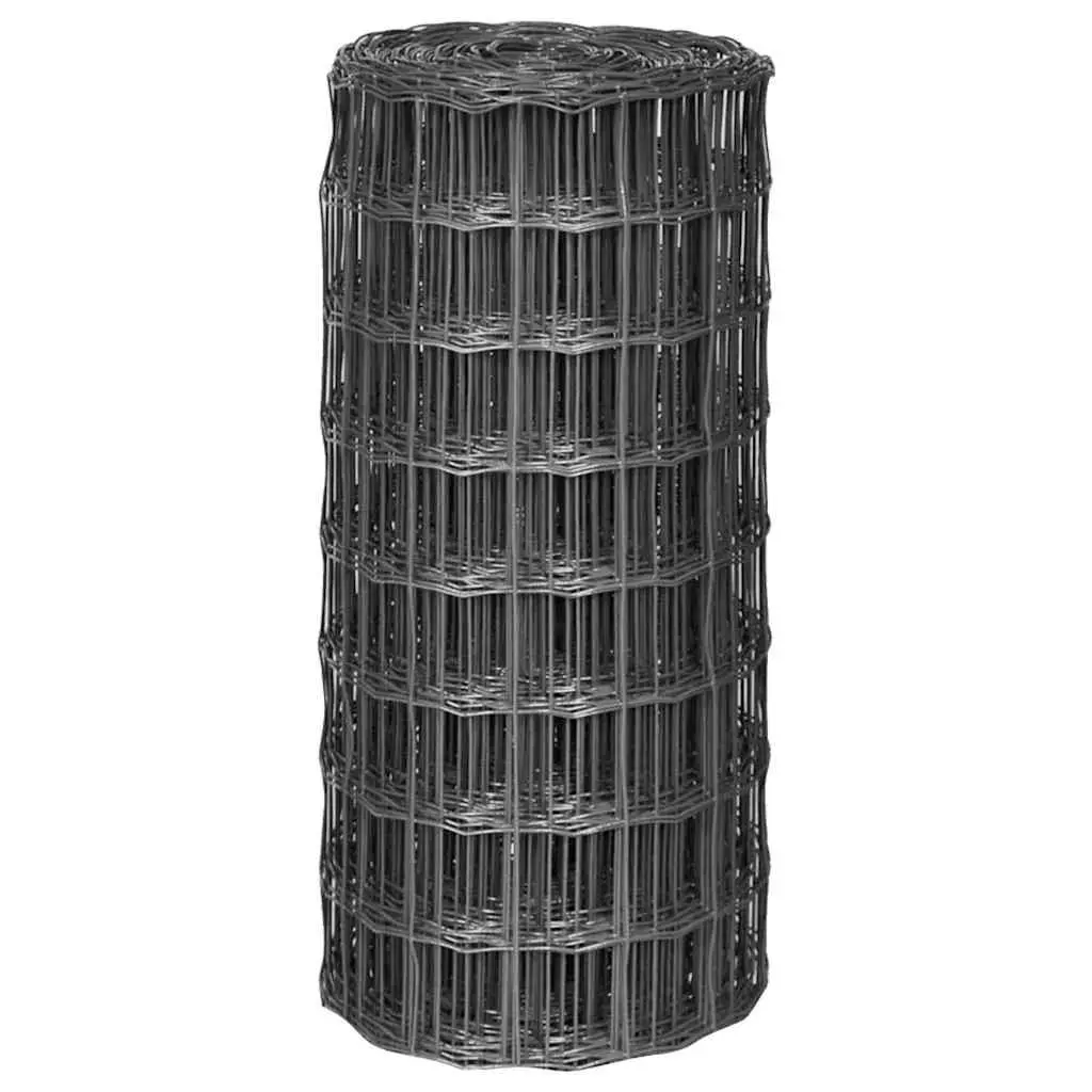 Wire Fence PVC-Coated Iron Mesh Panel Grey Garden Poultry Farm Barrier