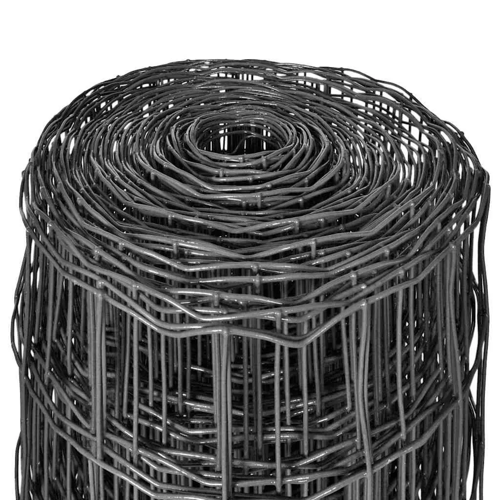 Wire Fence PVC-Coated Iron Mesh Panel Grey Garden Poultry Farm Barrier