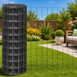 Euro Fence Panel Steel Wire Garden Fencing Barrier Protection 25x1m Grey