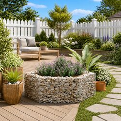 Hexagonal Gabion Raised Bed Garden Planter Border Box Outdoor Patio Flower Bed