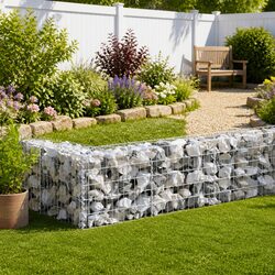 Gabion Basket Galvanised Steel Retaining Wall Garden Fence Panel Barrier