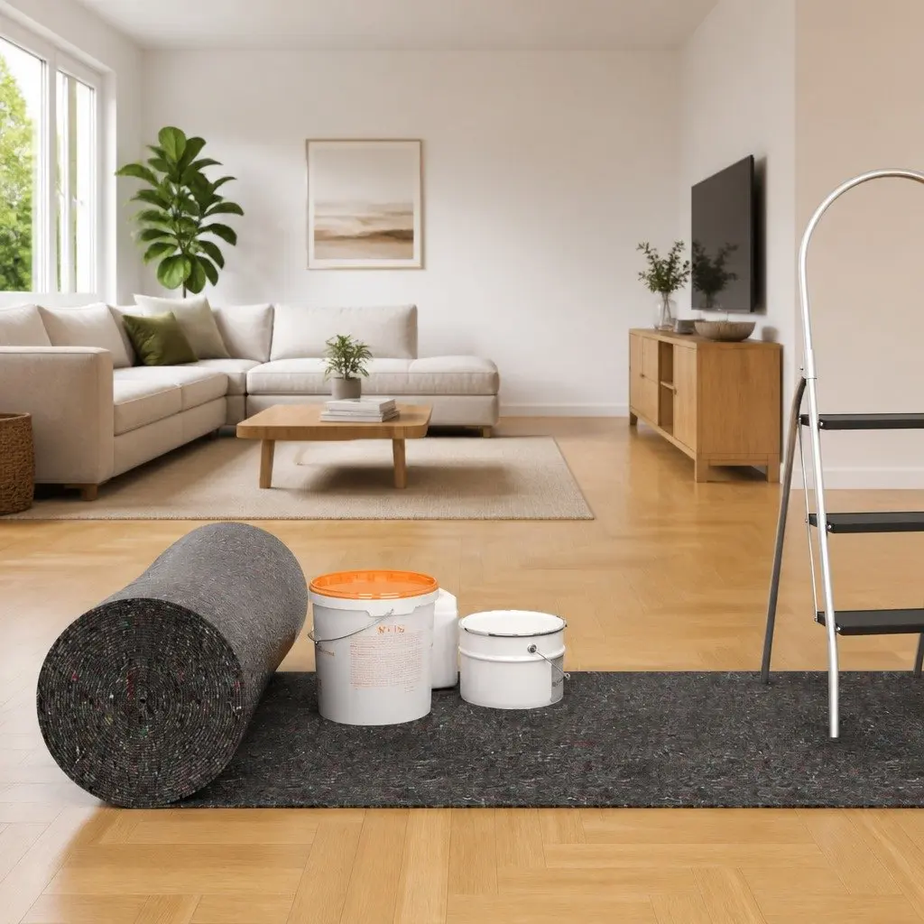 Painter Fleece Non-slip Floor Protection 50m x 1m Grey 2 pcs