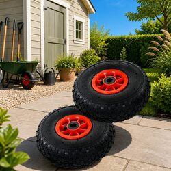 Sack Truck Wheels 3.00-4 Pneumatic Spare Wheels 2 pcs Hand Trolley Cart