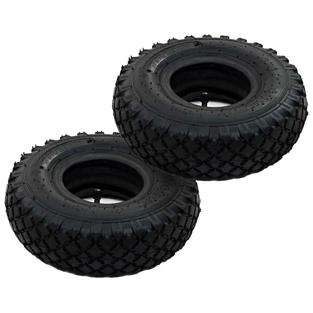 Sack Truck Tyres Inner Tubes 3.00-4 260x85 Durable Rubber Set for Trolleys Carts Dollies Wheelbarrows