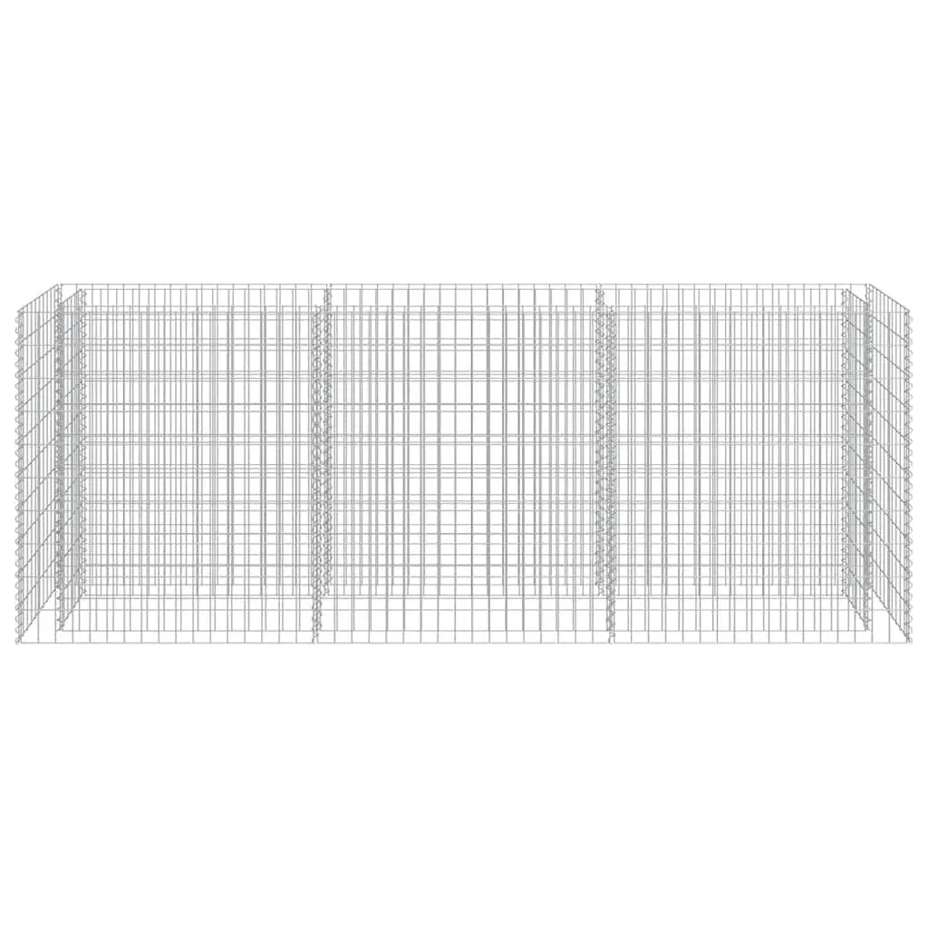 Gabion Raised Garden Bed Galvanised Steel 270x50x100cm Silver Planter