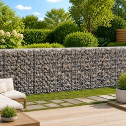 Gabion Wall Panel Galvanised Steel Retaining Barrier Garden Planter Outdoor