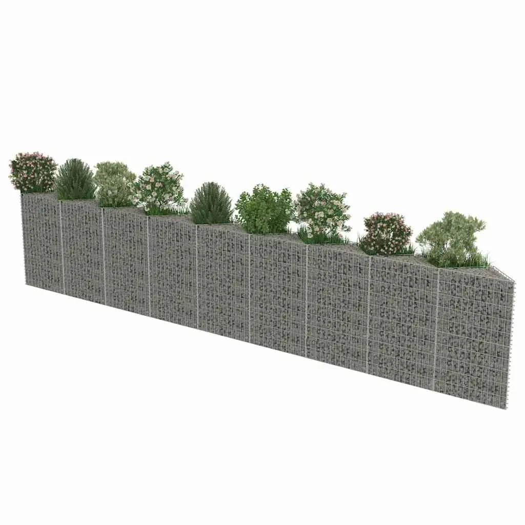 Gabion Wall Panel Galvanised Steel Retaining Barrier Garden Planter Outdoor