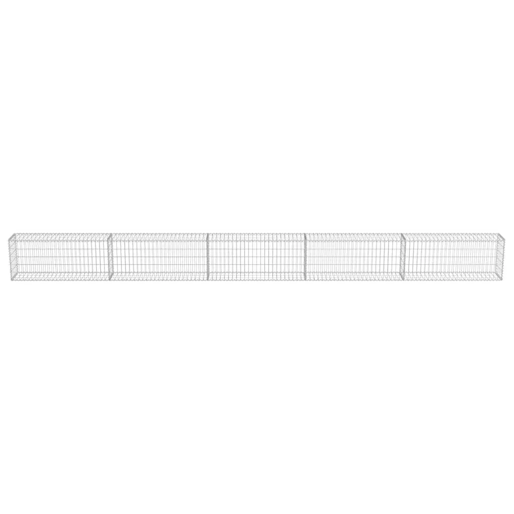 Gabion Wall Panel Galvanised Steel Retaining Barrier 600x30x50cm Silver