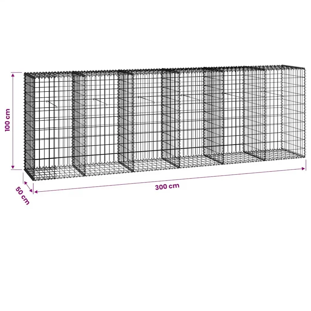 Gabion Wall Fence Panel Galvanised Steel Retaining Barrier with Top Bottom