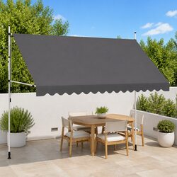 Manual Retractable Awning 400cm Outdoor Garden Terrace Balcony Window Door Shade