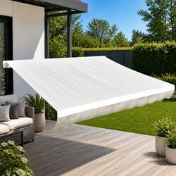 Awning Replacement Fabric Cream 4.5x3 m Polyester Canvas Shade Top