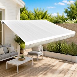 Awning Replacement Fabric Cream 5x3m Outdoor Patio Terrace Garden Shade Canvas