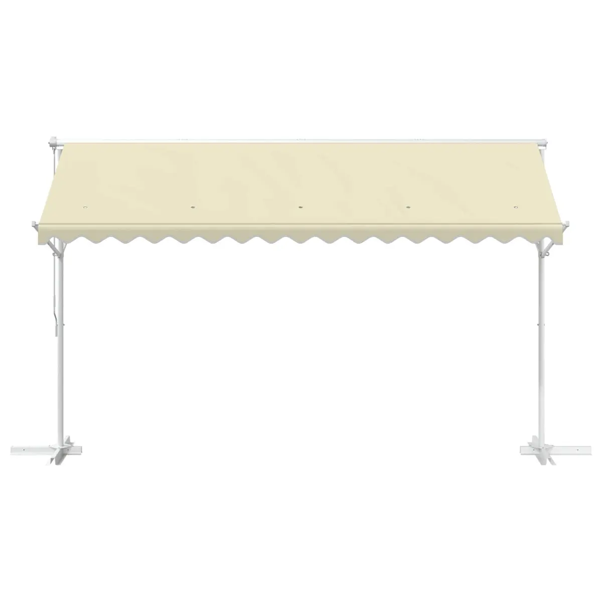 Free Standing Awning 4x3m Waterproof Garden Patio Sunshade Cream Outdoor Canopy