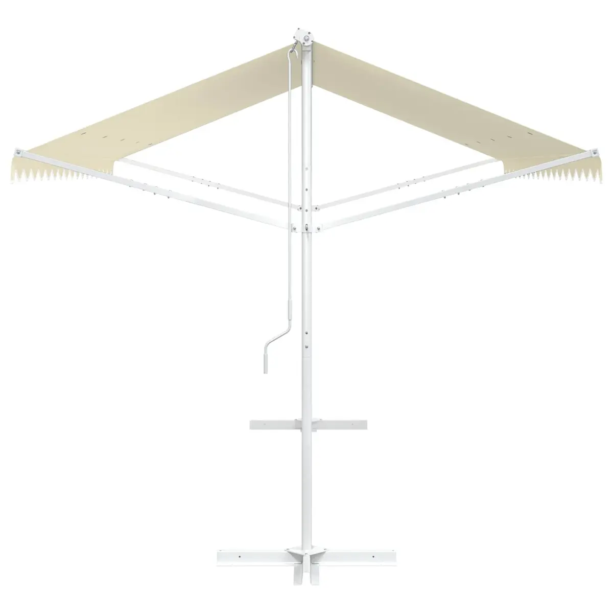Free Standing Awning 4x3m Waterproof Garden Patio Sunshade Cream Outdoor Canopy