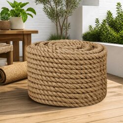 Natural Jute Rope 20mm 100m Garden Decking Handrail Plant Support Cordage